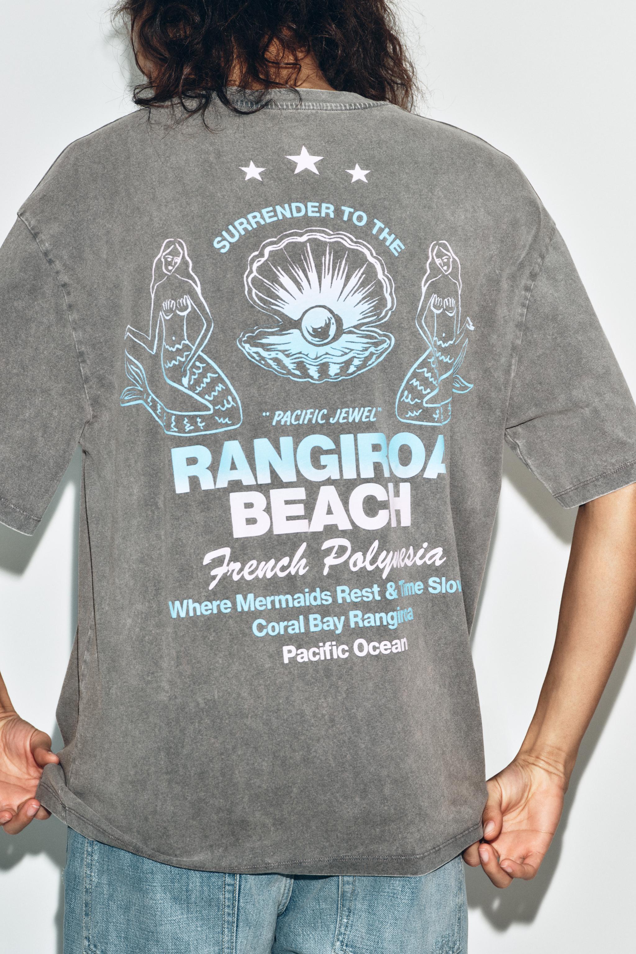 WASHED EFFECT TEXT T-SHIRT